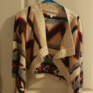 Cropped tribal sweater